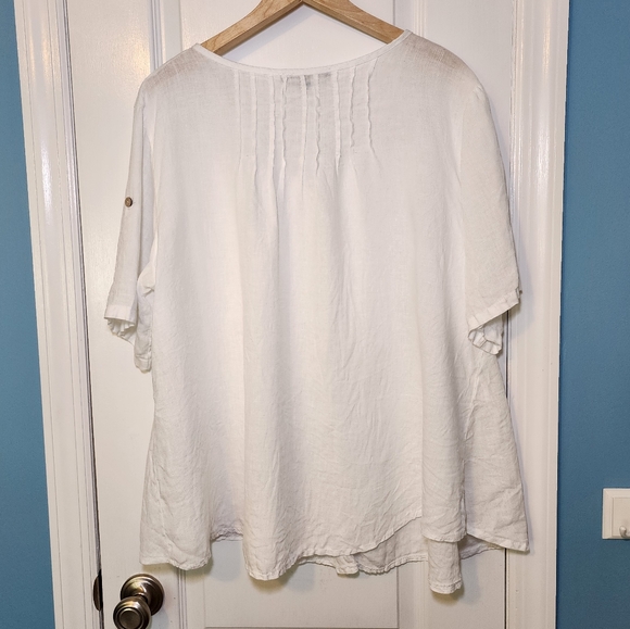 Vivian Shyu Linen Lagenlook Bohemian Top Size M - Picture 2 of 12